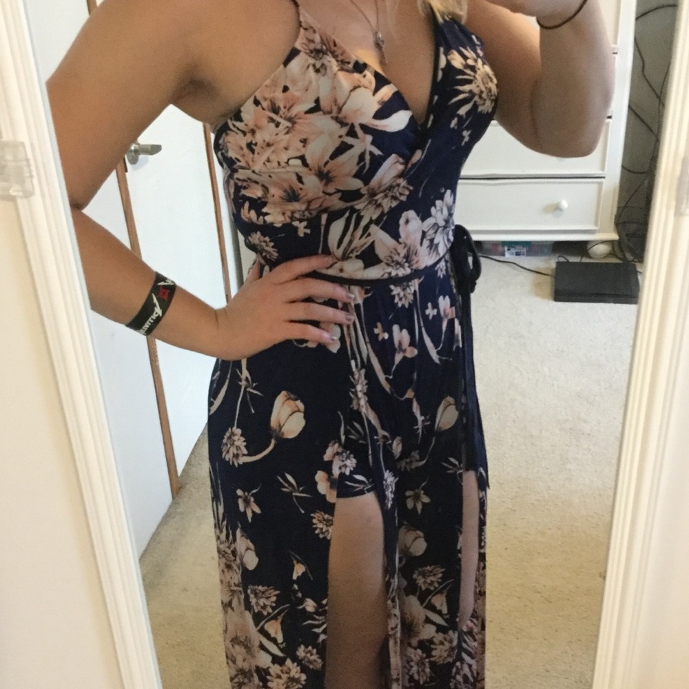 Floral maxi romper from Fashion Nova!